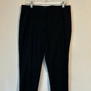 Black J Crew Straight-Leg Workwear Pants